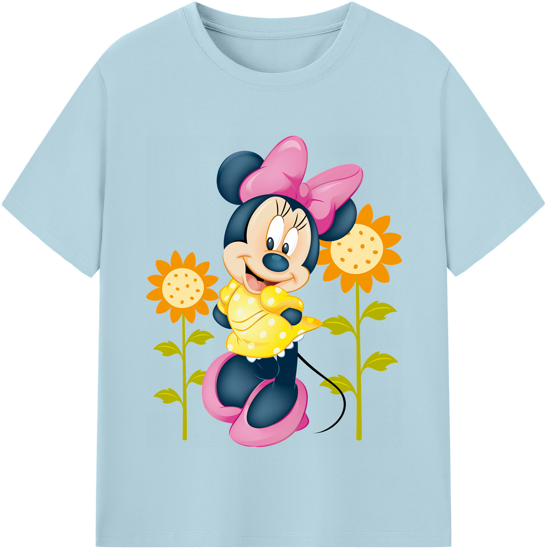 （画像用） ミッキーマウス Mickey Mouse 綿100％半袖Tシャツ（フロントプリント）